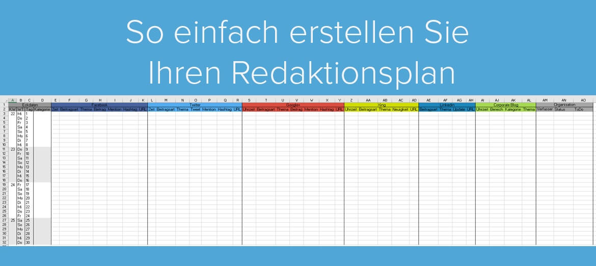 So einfach erstellen Sie Ihren Redaktionsplan